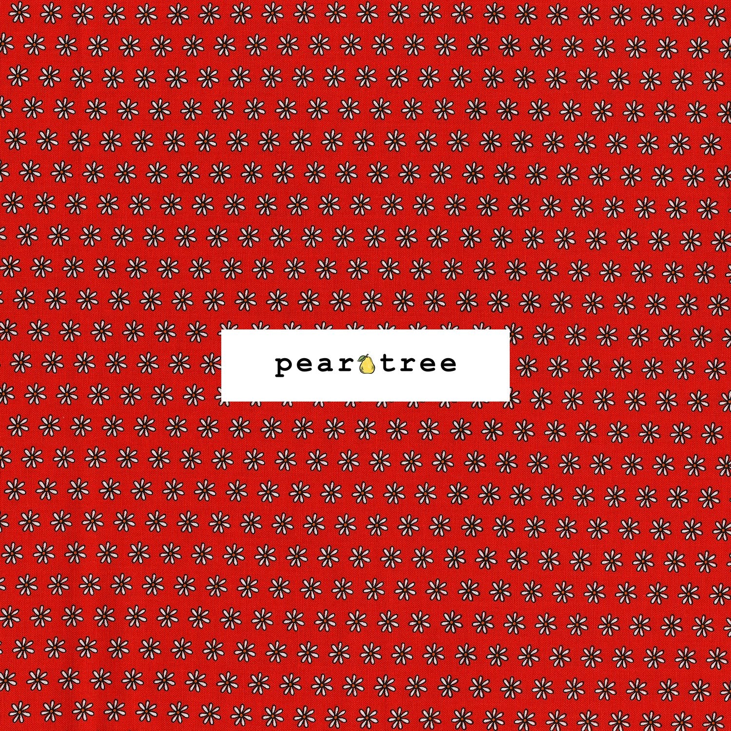 Cotton + Steel Daisy Toss - Red Fabric