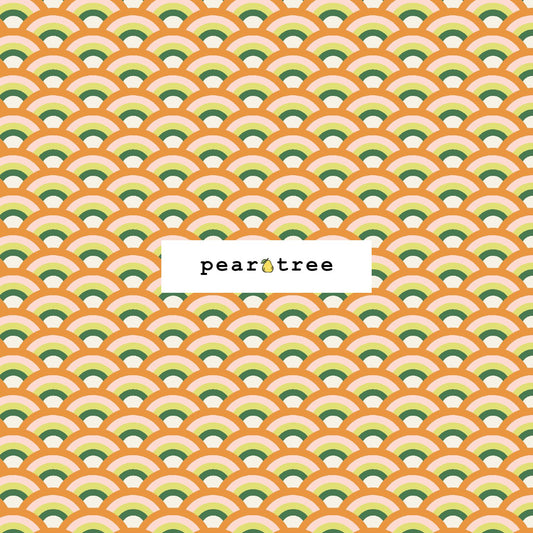 Cotton + Steel Rainforest Rainbow - Orange Burst Fabric