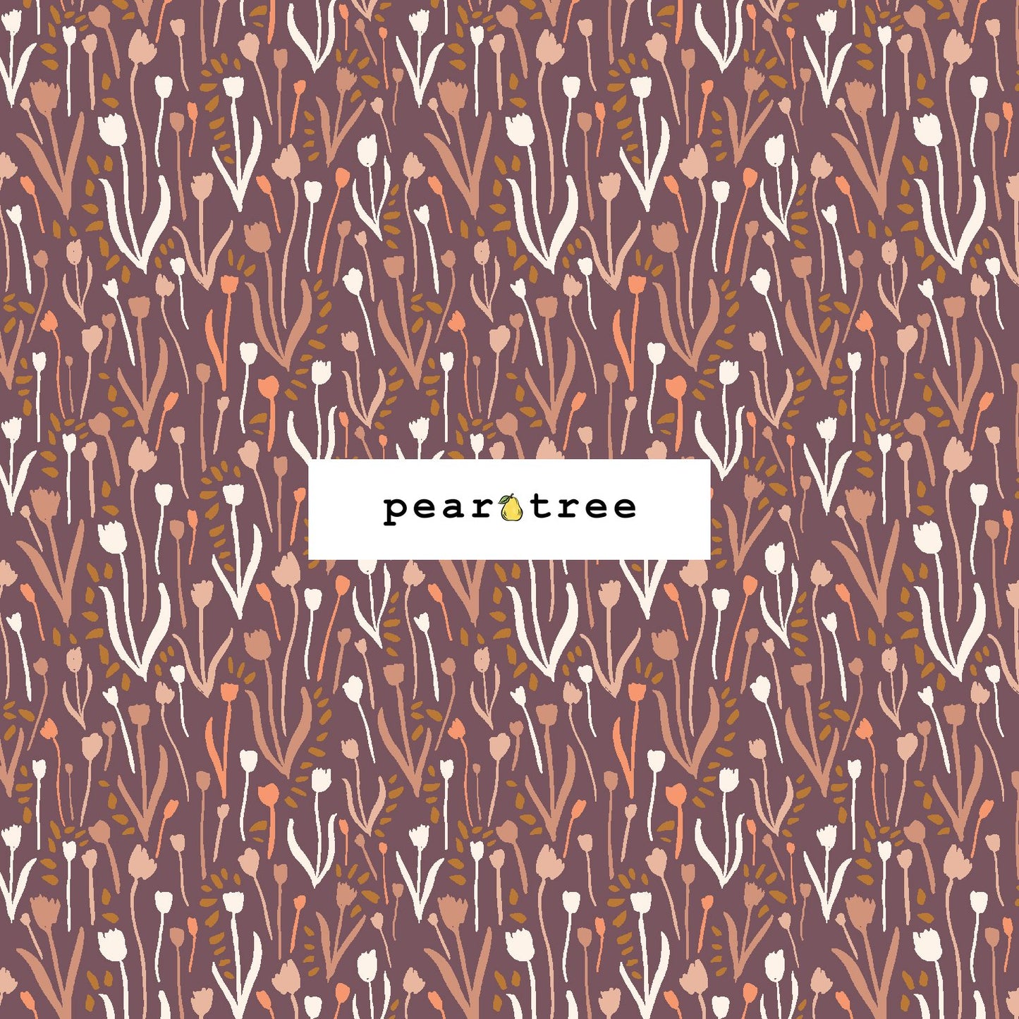 Cotton + Steel Playful Tulips - Ruby Dusk Fabric