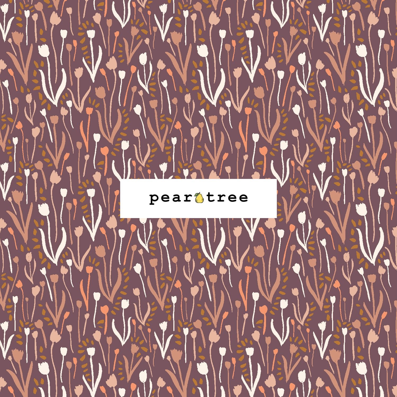 Cotton + Steel Playful Tulips - Ruby Dusk Fabric