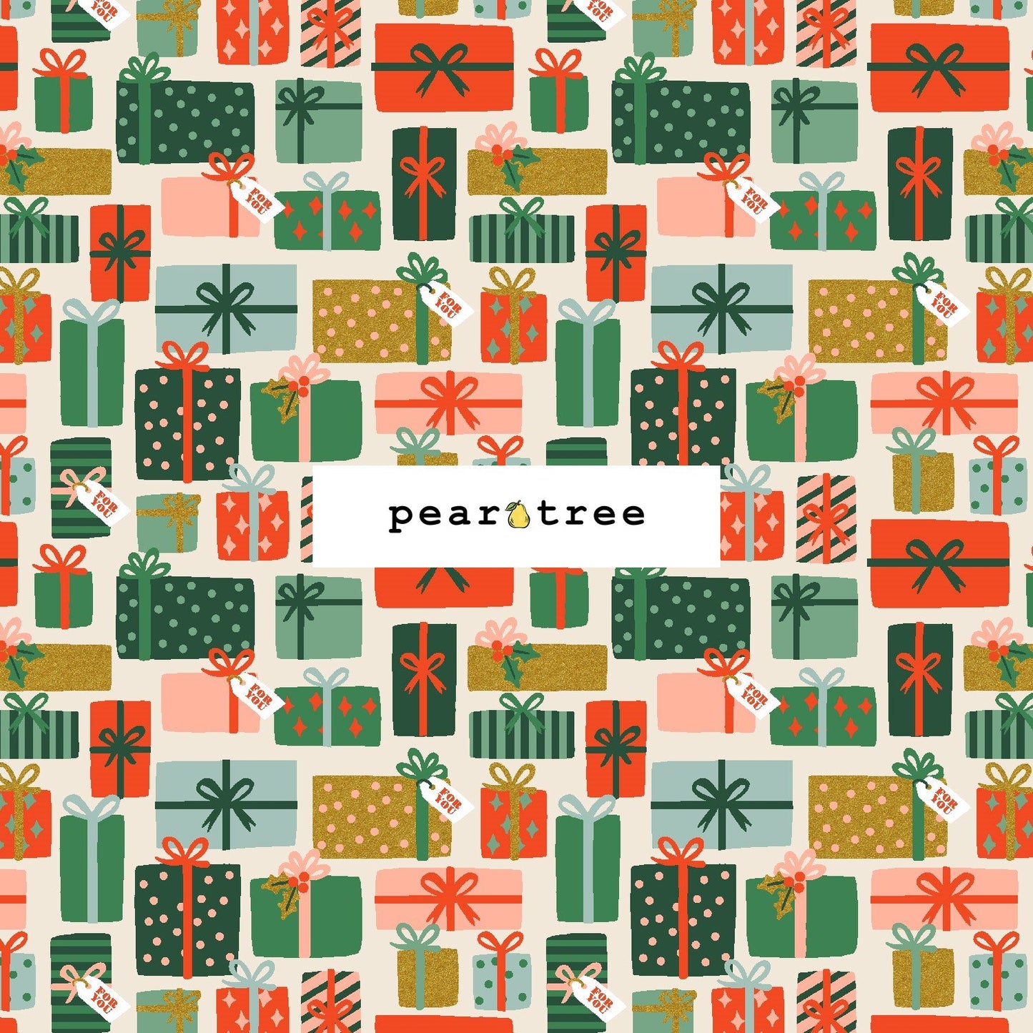 Holiday Gifts - Cream Metallic Fabric | Holiday Classics | Cotton + Steel | RP615-CR1M