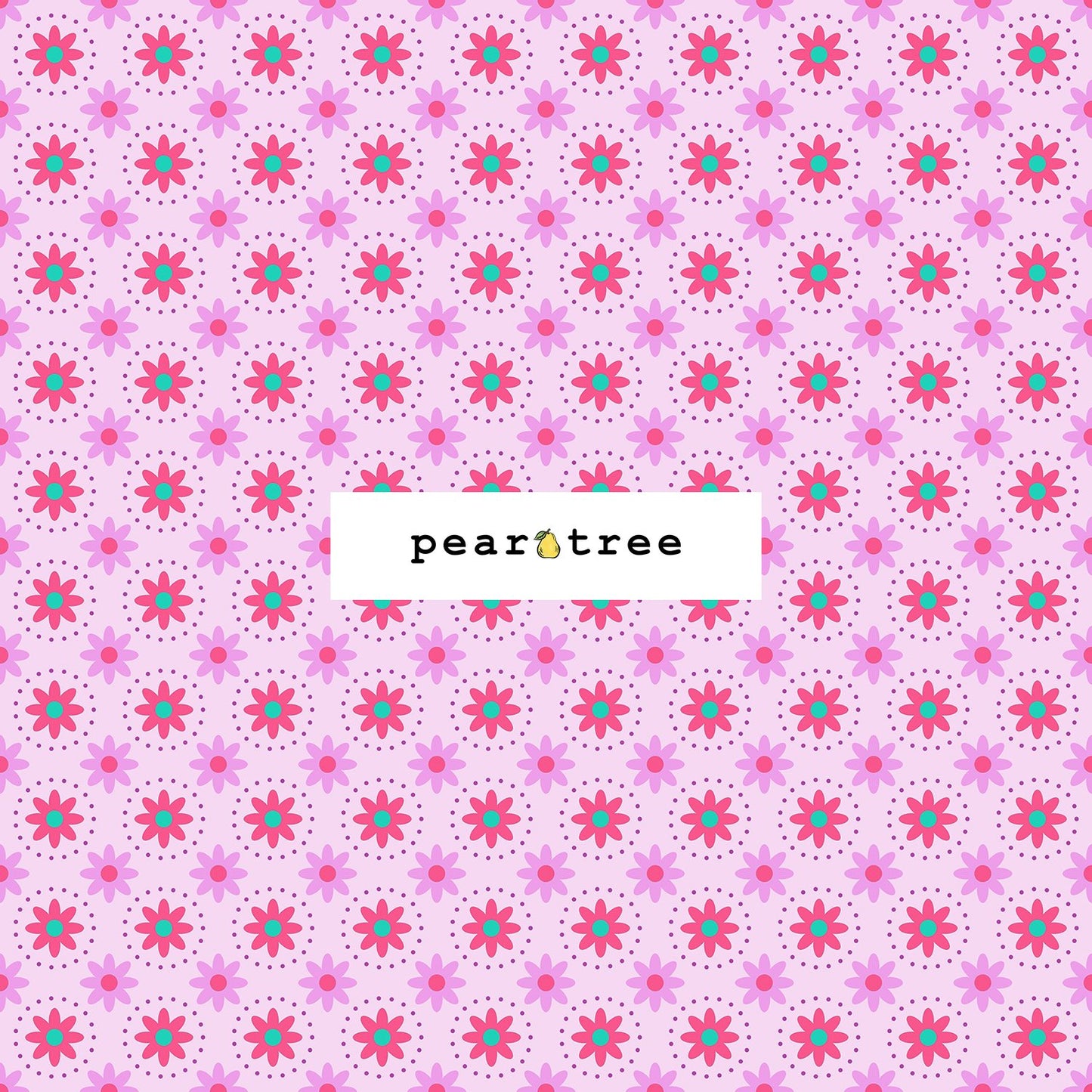 Cotton + Steel Daisies In Circles - Light Magenta Fabric