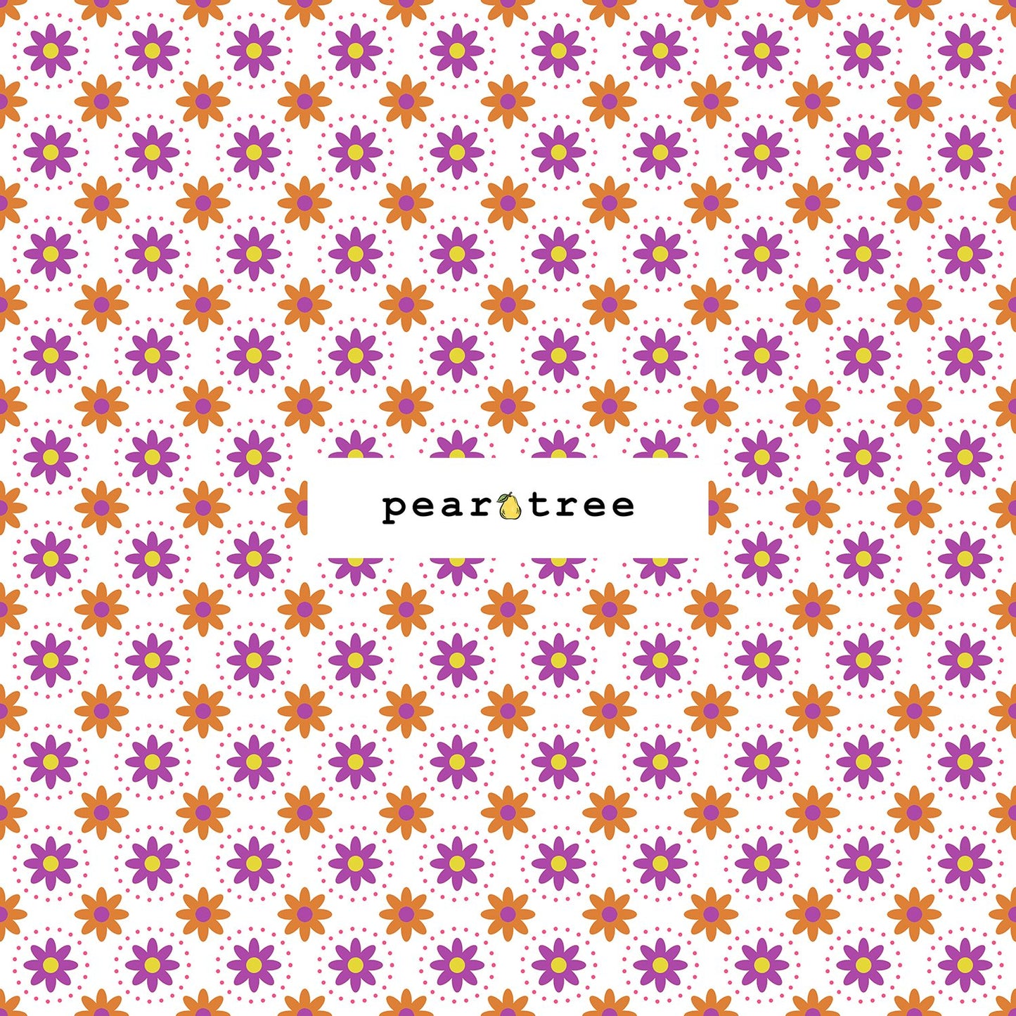 Cotton + Steel Daisies In Circles - White Fabric