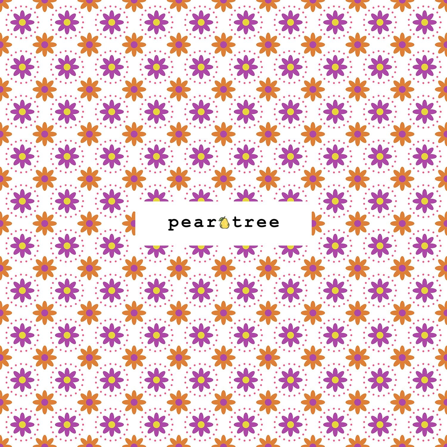 Cotton + Steel Daisies In Circles - White Fabric