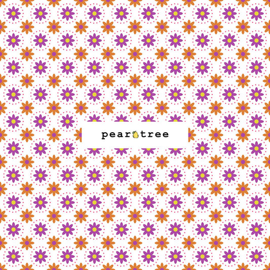 Cotton + Steel Daisies In Circles - White Fabric