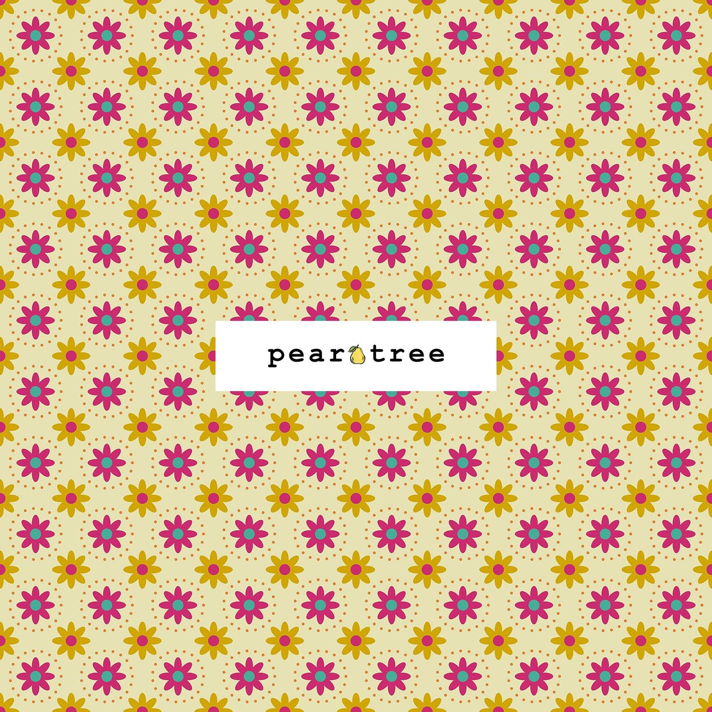 Cotton + Steel Daisies In Circles - Yellow Fabric