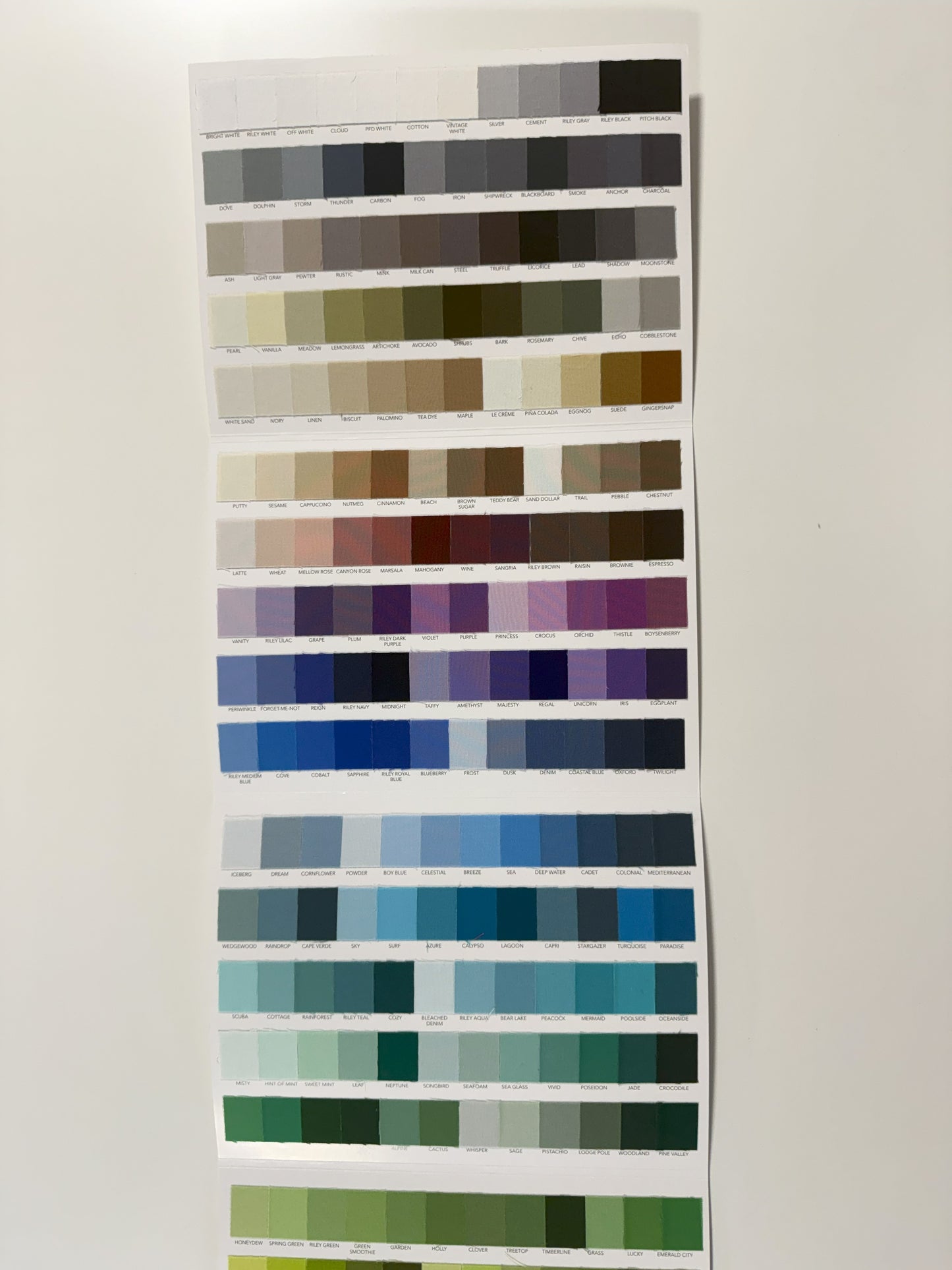 Riley Blake Confetti Solids Color Card | New for 2025 | 8 1/2 X 11 Size | SW120-2SM