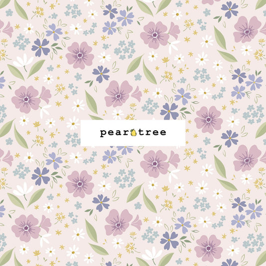 Lewis and Irene Floral Art on light pink