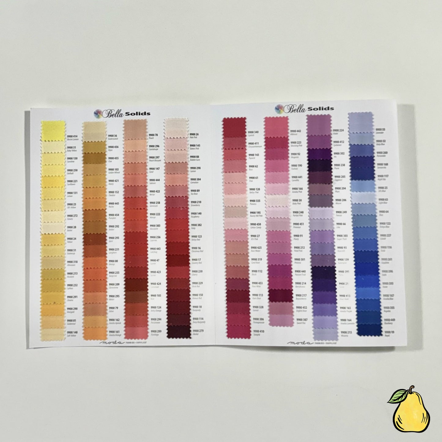 Moda Fabrics Moda Bella Solids Color Card - 2025 Edition