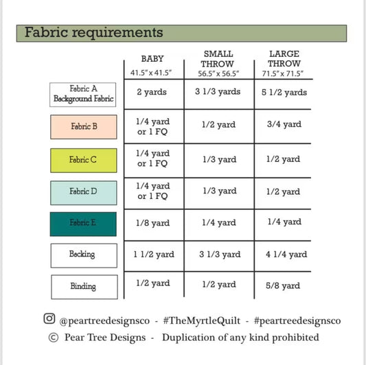 The Myrtle Quilt - Quilting Pattern PDF Download