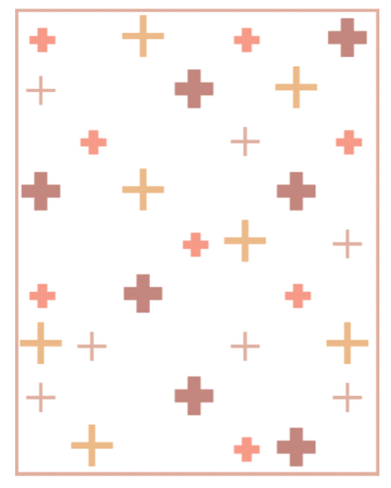 Pear Tree Market Sew And Sew Quilting Co - Callie Blush - Throw Sized Quilt Kit Bundle - Pattern Not Included