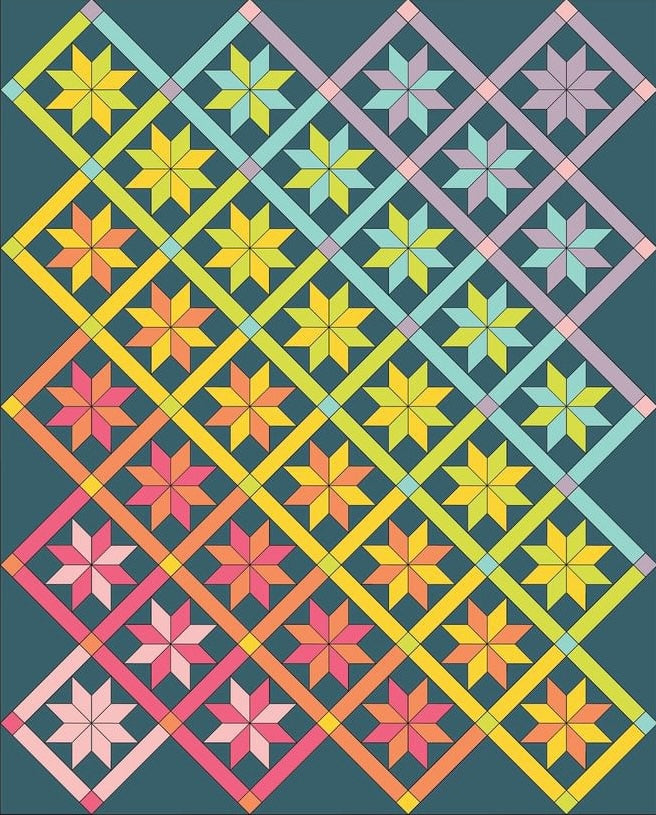 Pear Tree Market Storyhill Designs - Autumn Star -rainbow Sherbet Quilt Kit Bundle - Pattern Not Included