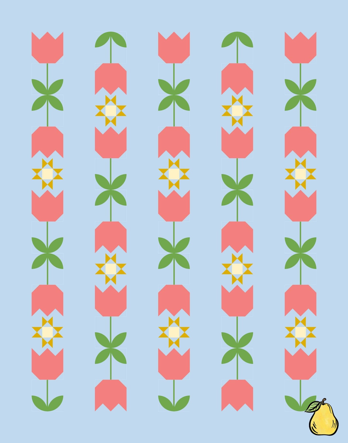 The Tulip - Amsterdam - Throw Size Quilt Kit Bundle - Pattern Not Included