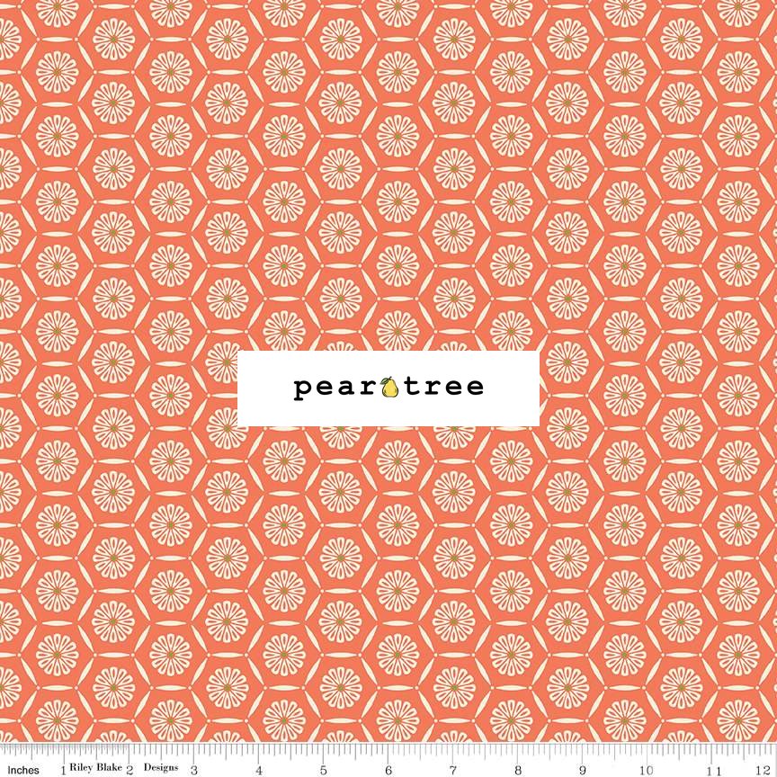 Hexagons Coral | Market Street | Riley Blake Designs | C14125-CORAL