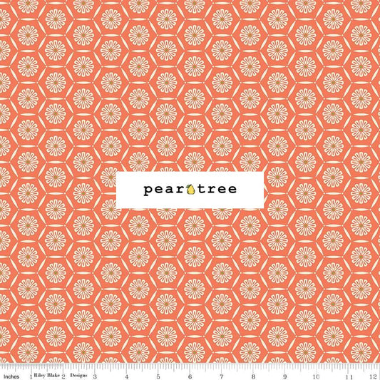 Riley Blake Designs Hexagons Coral