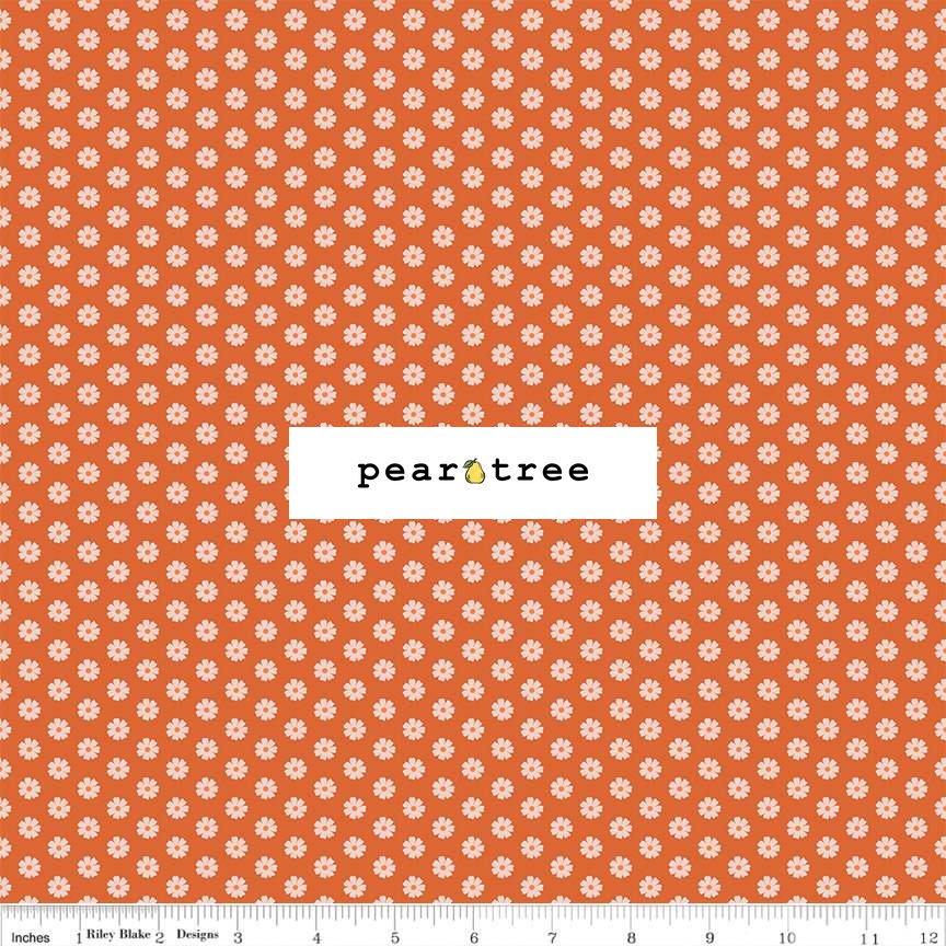 Riley Blake Designs Flowers Persimmon