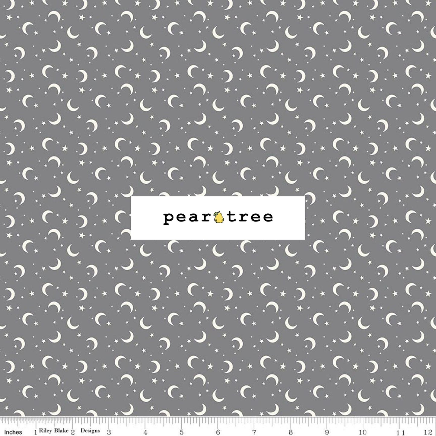 Riley Blake Designs Moon and Stars Gray