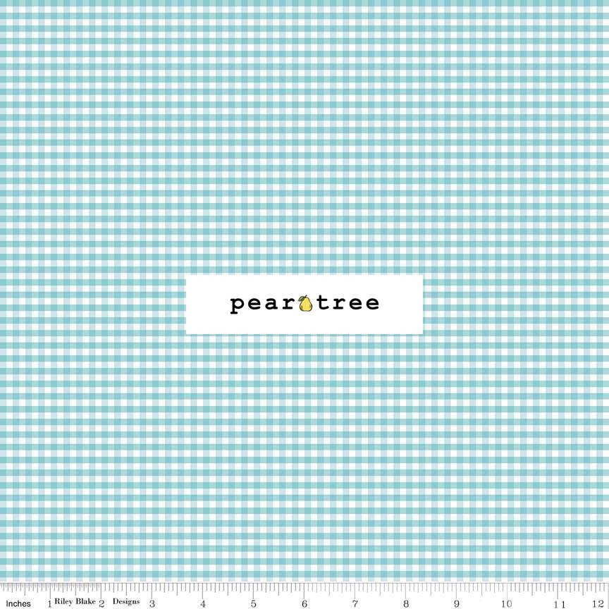 1/8 Small Gingham Check Aqua | Gingham | Riley Blake Designs | C440-20-Aqua