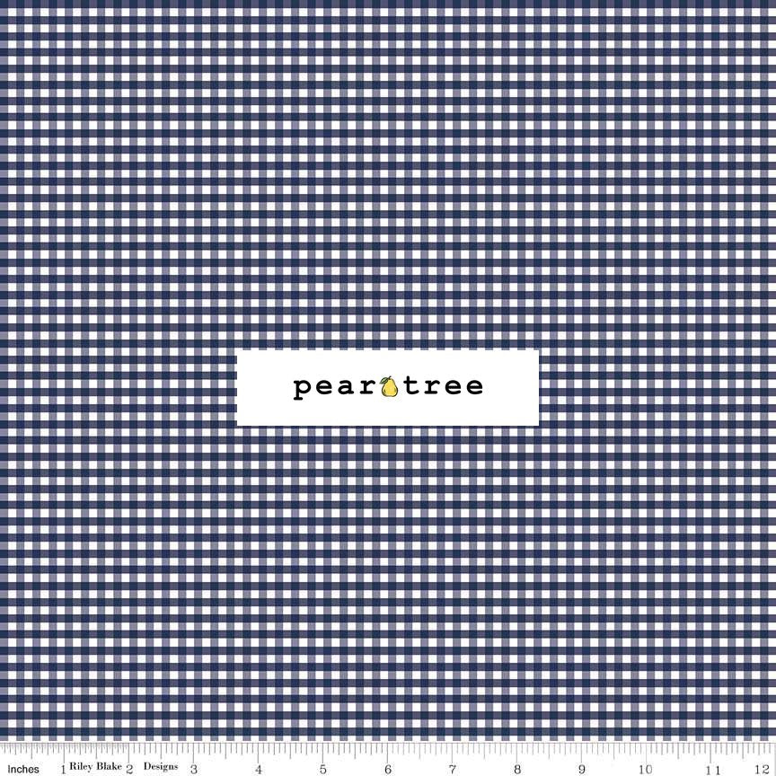 1/8 Small Gingham Check Navy | Gingham | Riley Blake Designs | C440-21-Navy