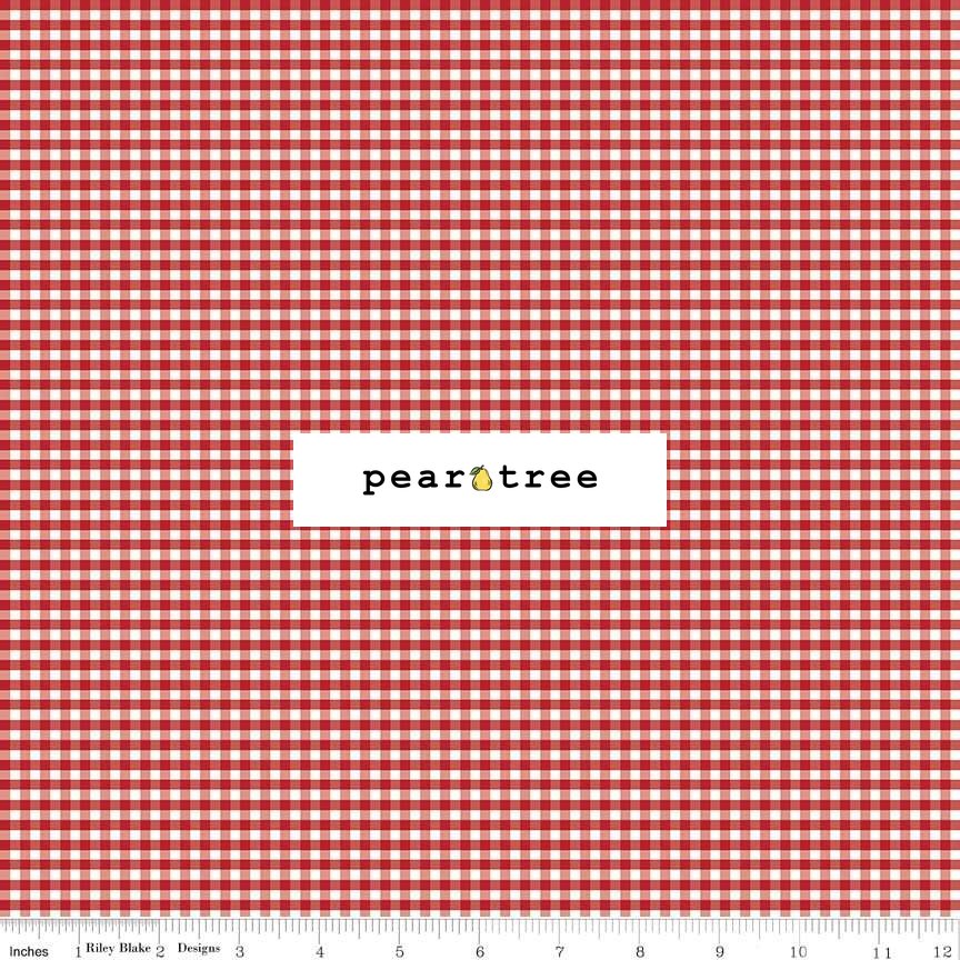 1/8 Small Gingham Check Red | Gingham | Riley Blake Designs | C440-80-RED
