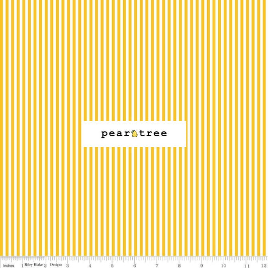 Riley Blake Designs 18 Stripe Mustard