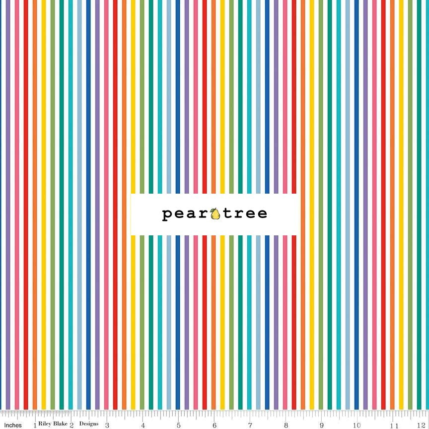 Riley Blake Designs 18  Stripe Rainbow