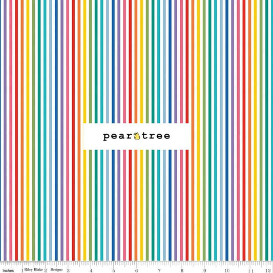 Riley Blake Designs 18  Stripe Rainbow