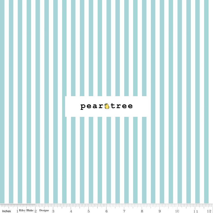 Riley Blake Designs 14 Stripe Aqua