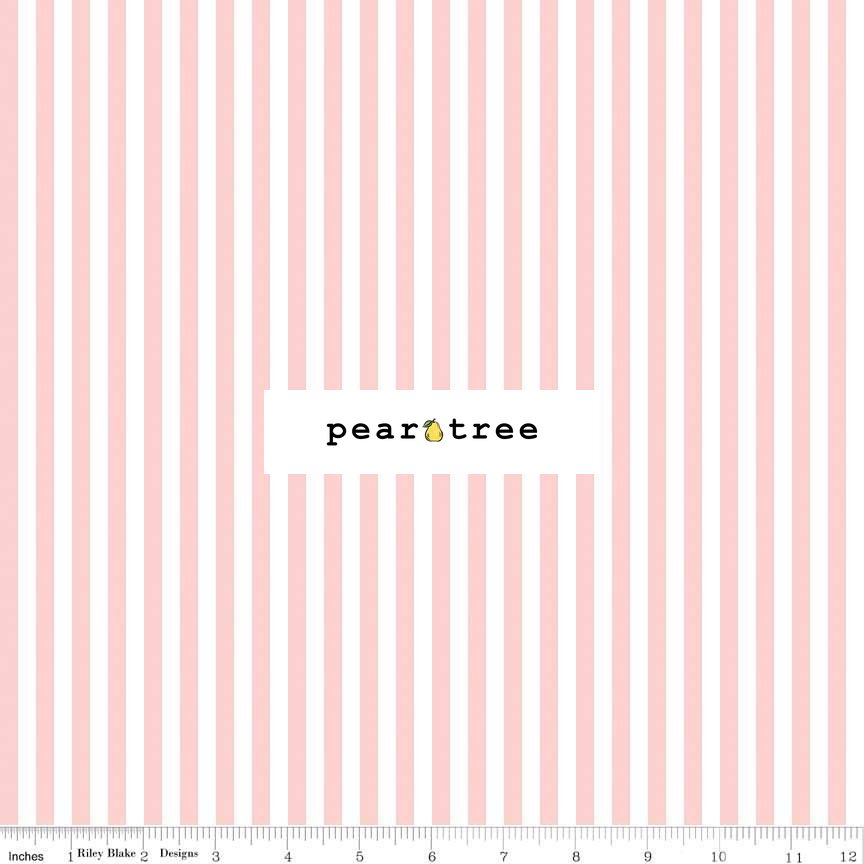 Riley Blake Designs 14  Stripe Baby Pink