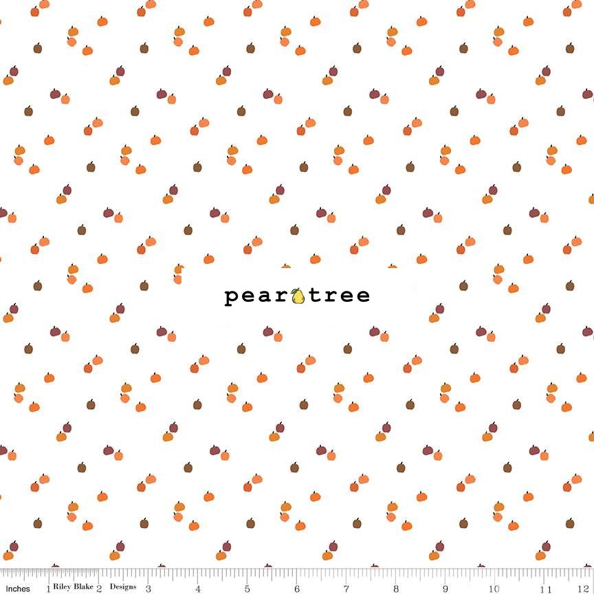 Riley Blake Designs Seasonal Basics Pumpkins White