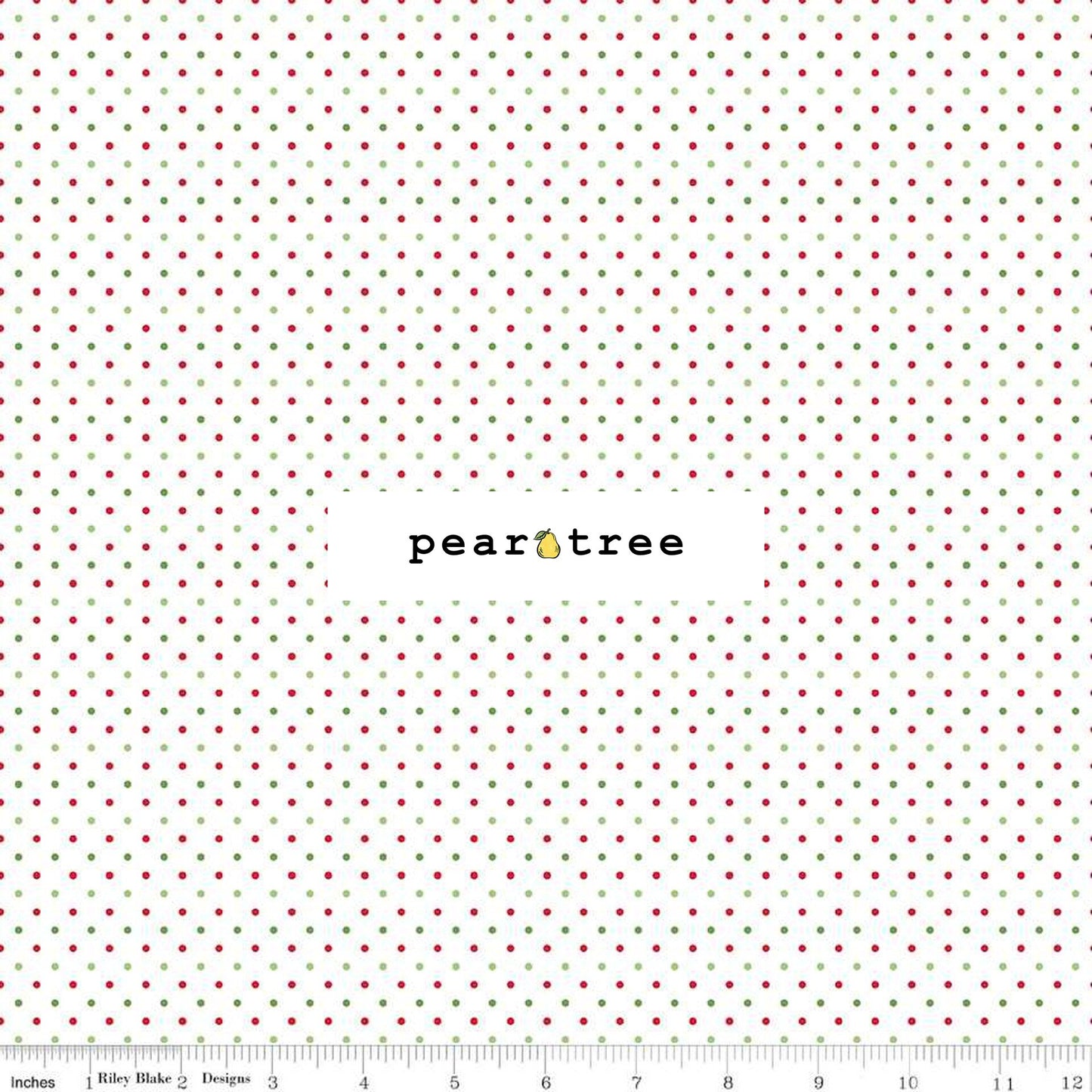 Riley Blake Designs Swiss Dot On White Christmas