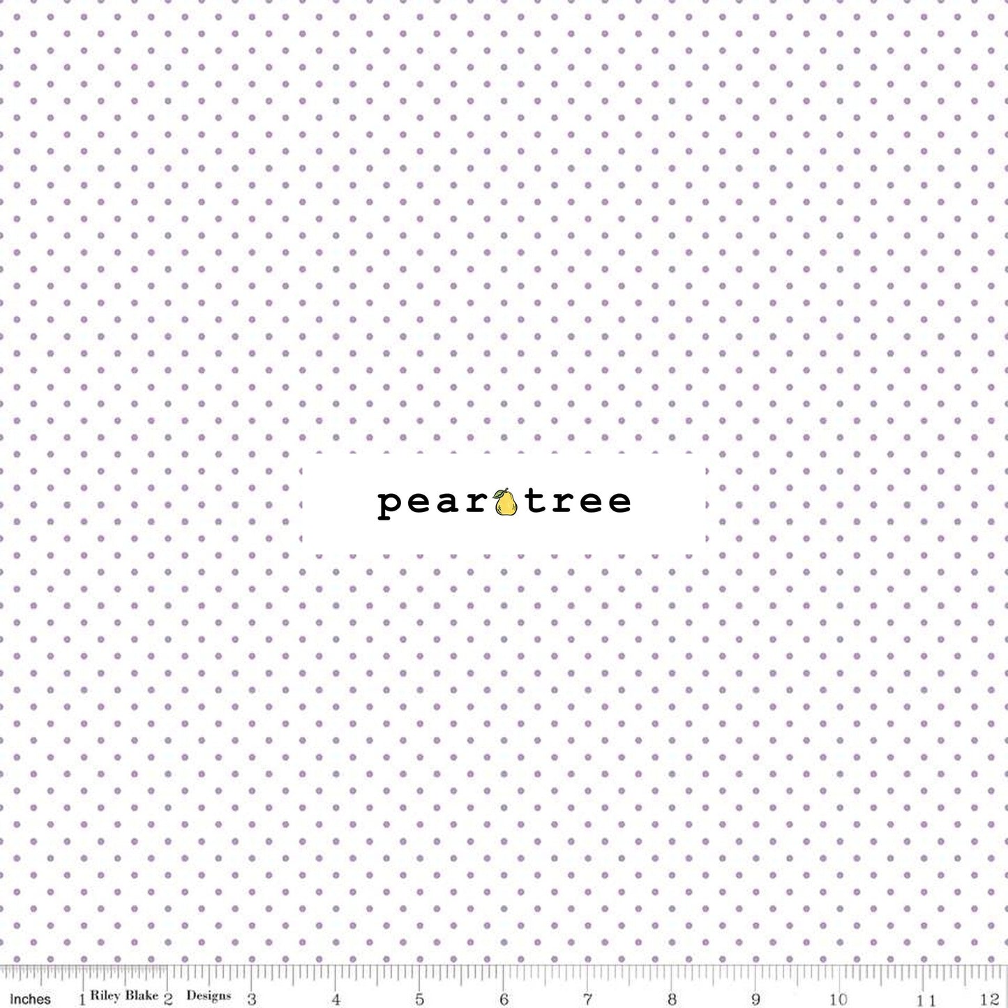 Riley Blake Designs Swiss Dot On White Lavender