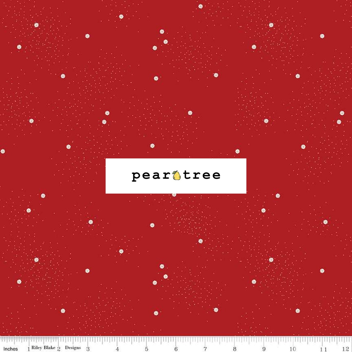 Riley Blake Designs Dainty Daisy Barn Red