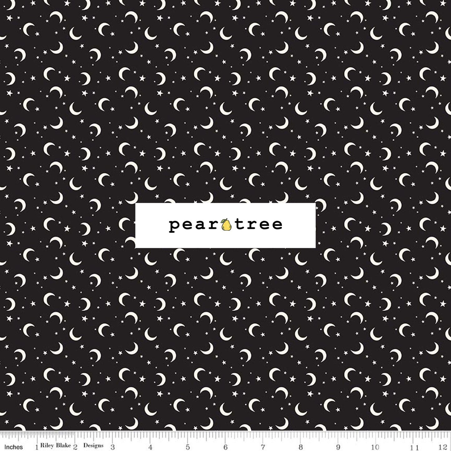 Riley Blake Designs Moon and Stars Black Glow In The Dark