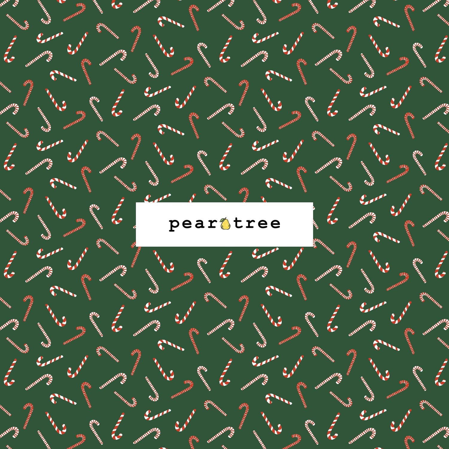 RJR Fabrics Candy Cane Toss - Hunter Green Fabric