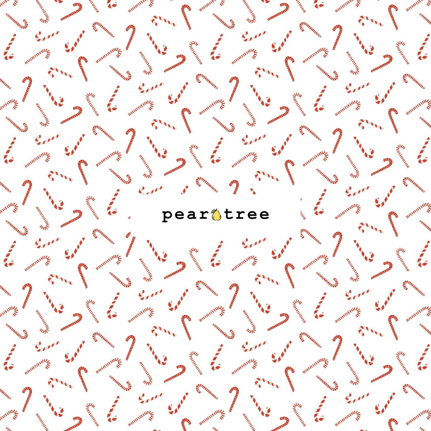 RJR Fabrics Candy Cane Toss - White Fabric