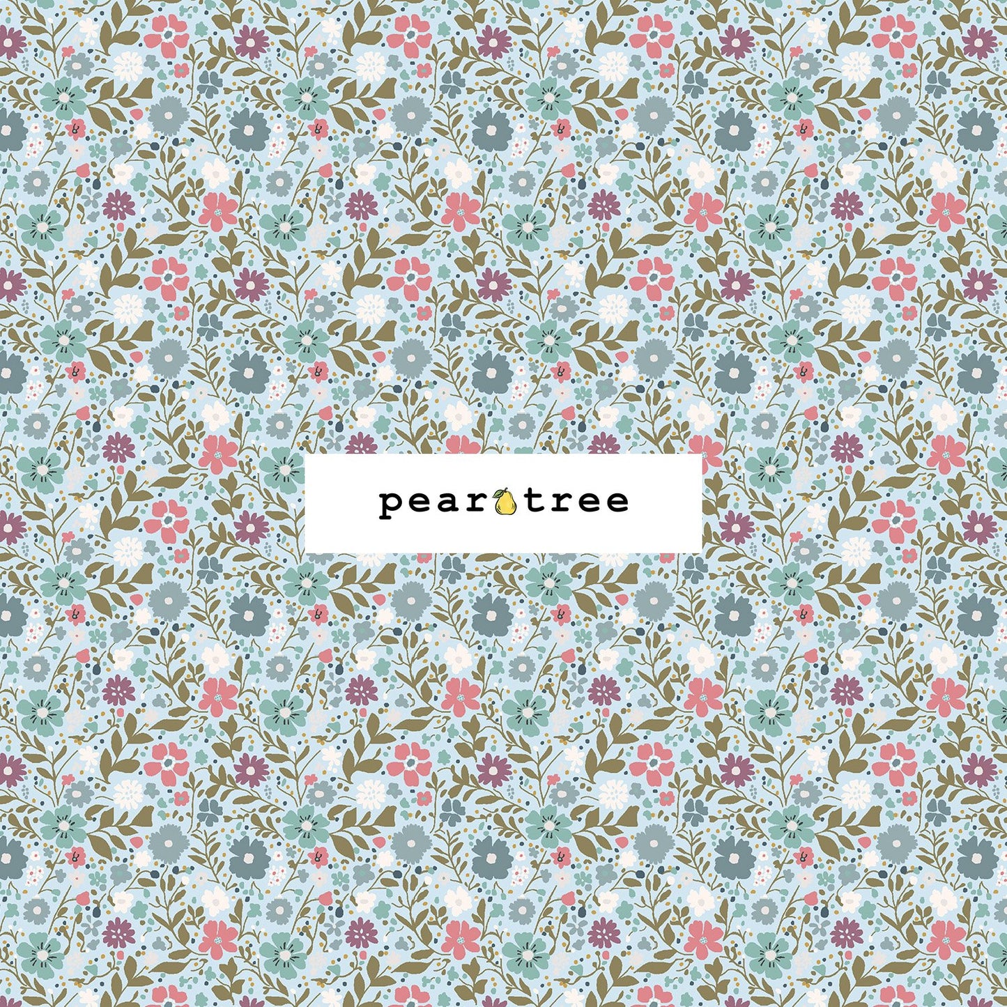 RJR Fabrics Happy Petals - Sky Blue Fabric