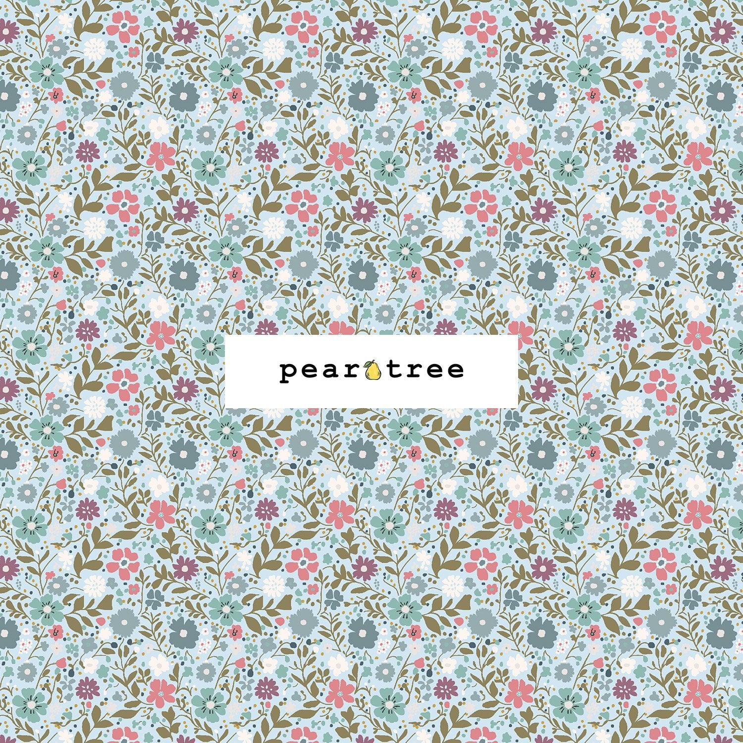 RJR Fabrics Happy Petals - Sky Blue Fabric