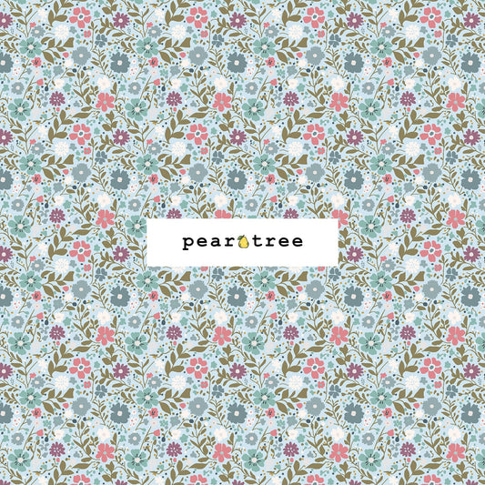 RJR Fabrics Happy Petals - Sky Blue Fabric