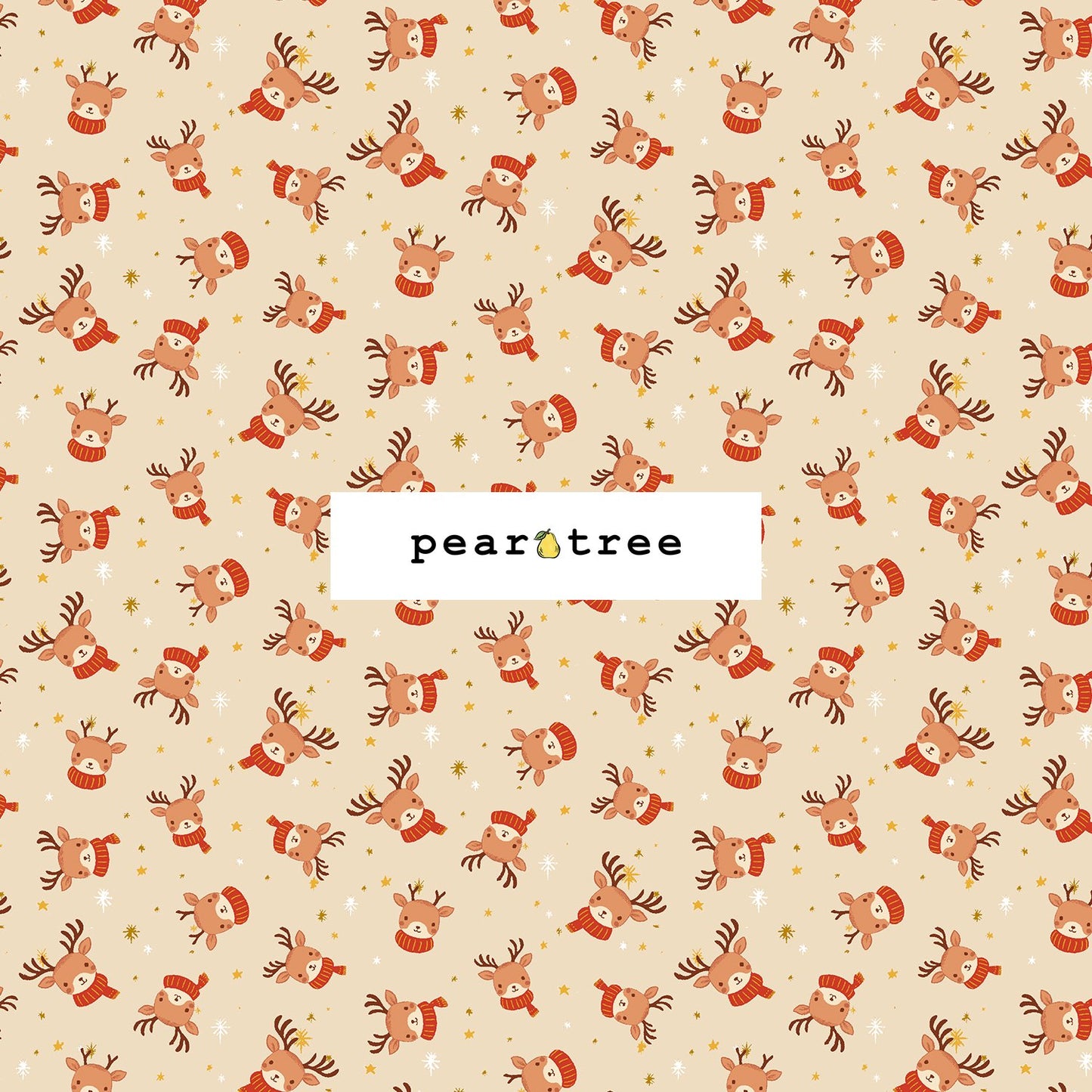 RJR Fabrics Ditzy Reindeer - Fawn Fabric
