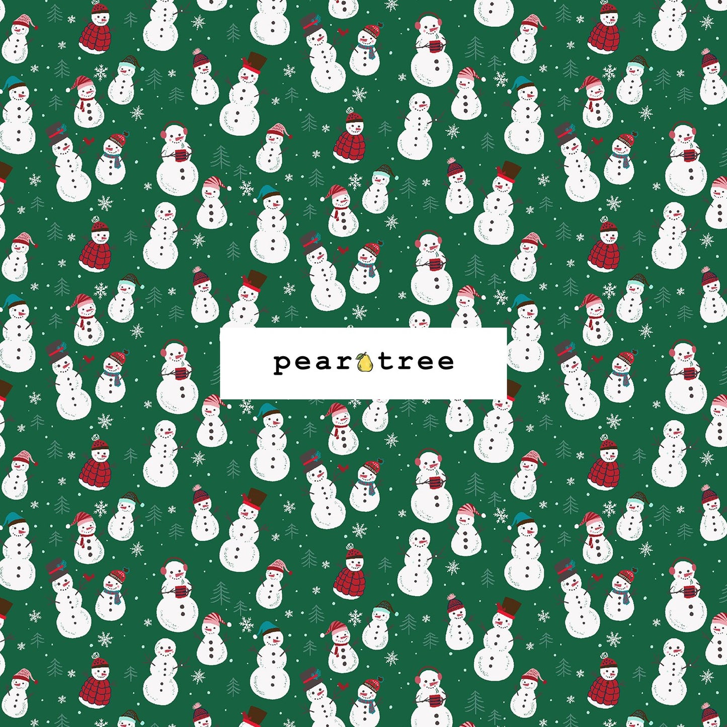 RJR Fabrics Snowmen Fun - Green Fabric