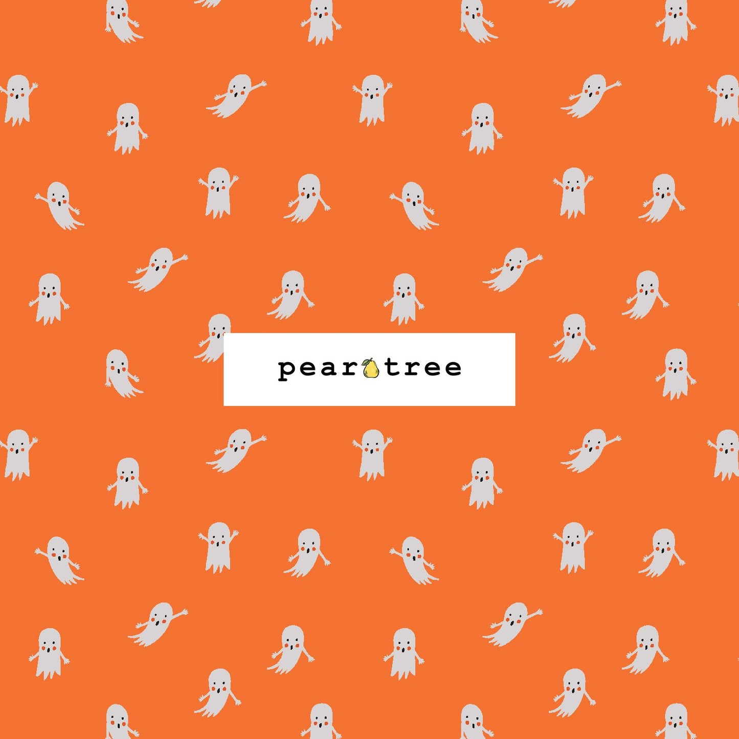 Rifle Paper Co Ghosts - Orange Fabric