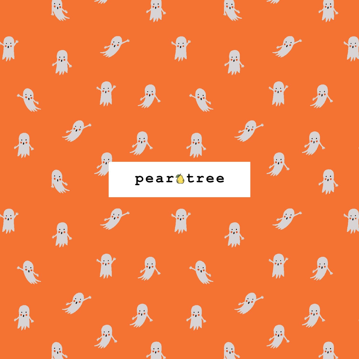 Rifle Paper Co Ghosts - Orange Fabric