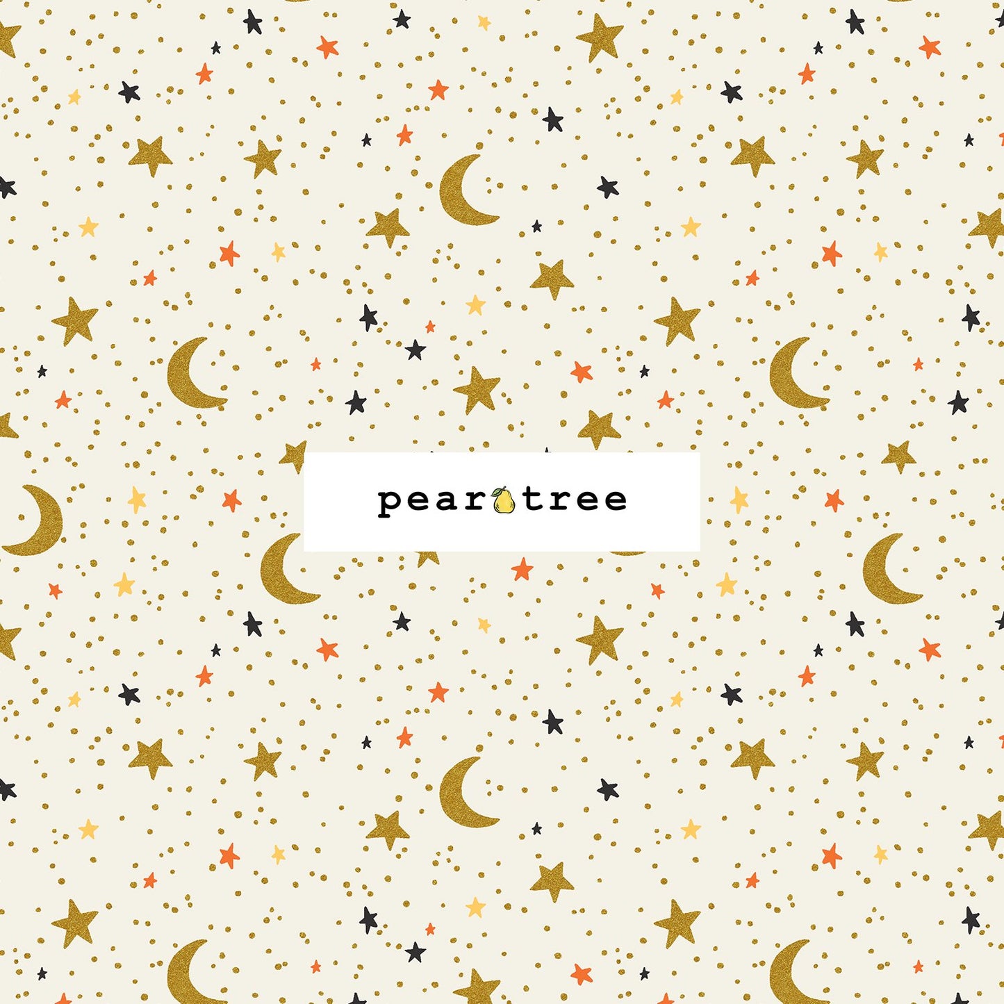 Rifle Paper Co October Night - Cream Metallic Fabric