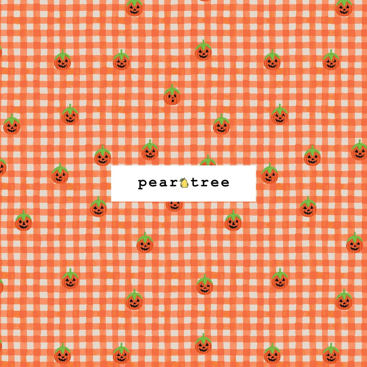 Rifle Paper Co Pumpkin Gingham - Orange Fabric