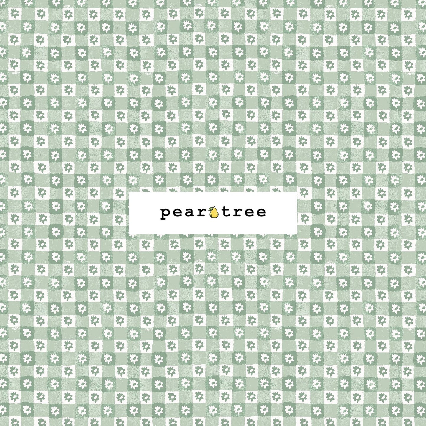 Rifle Paper Co Daisy Gingham - Green Fabric