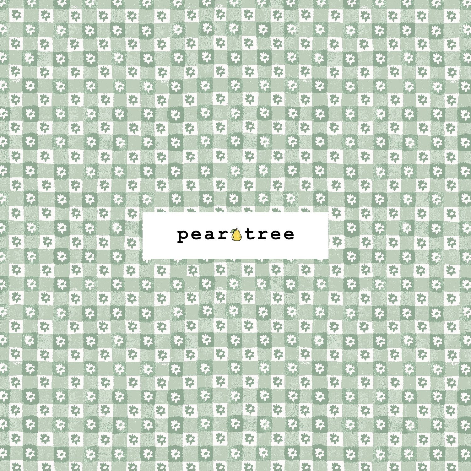 Rifle Paper Co Daisy Gingham - Green Fabric
