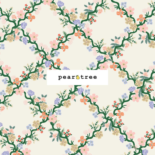 Rifle Paper Co Floral Trellis - Cream Fabric