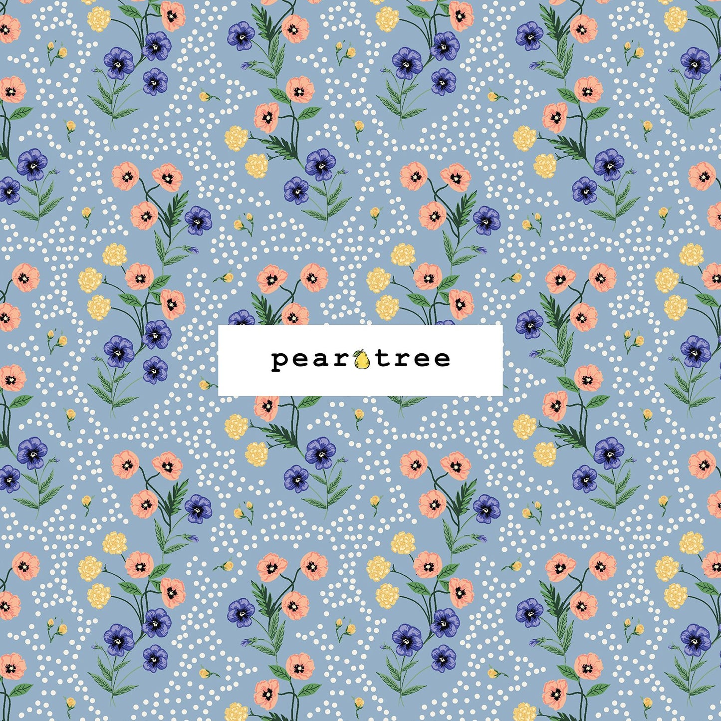 Rifle Paper Co Poppy - Slate Fabric