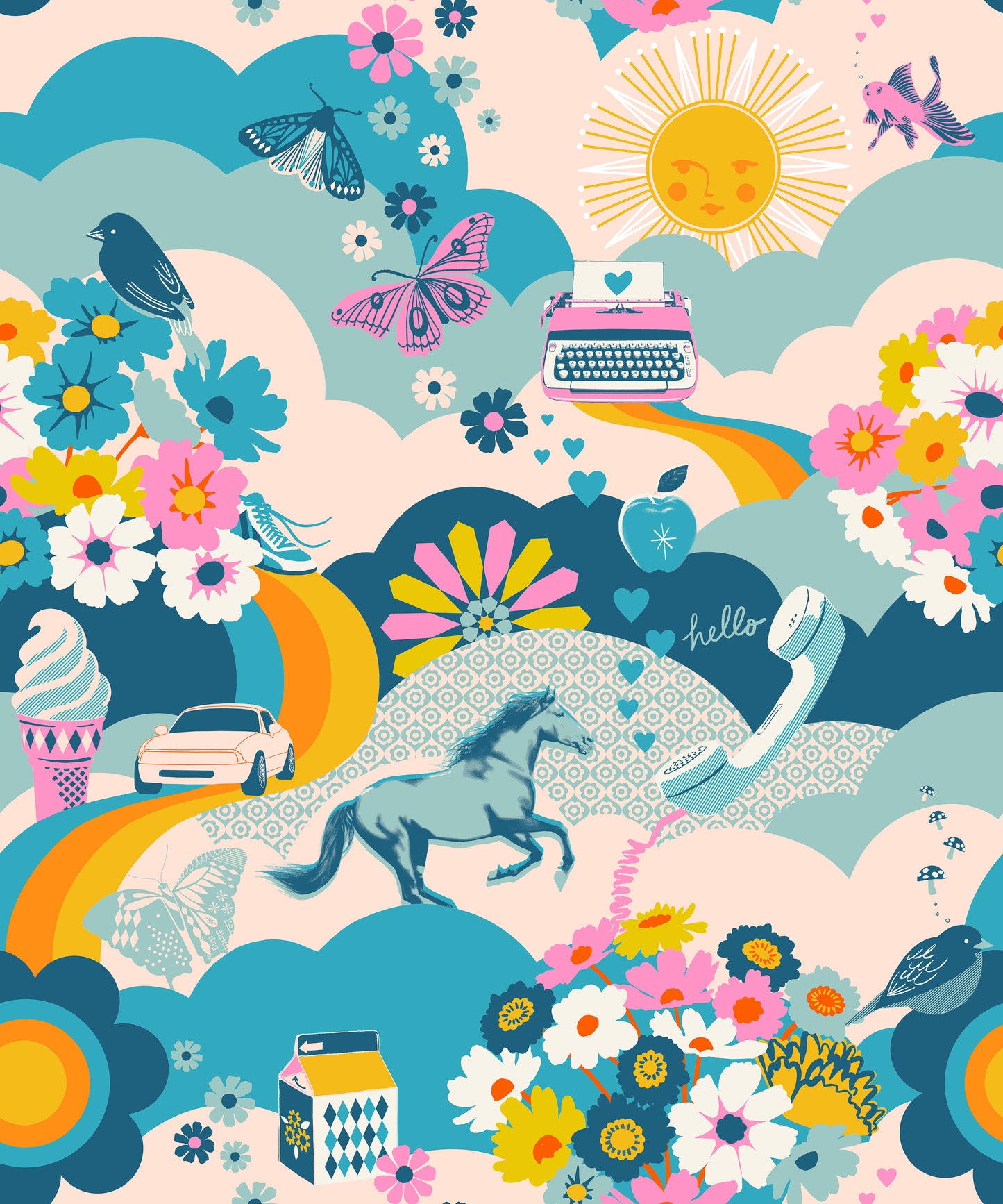 Ruby Star Society Teal Retro Vintage
